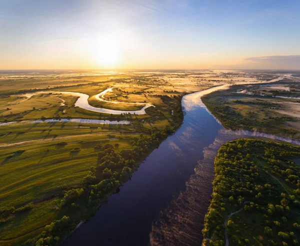 Rzeka Prypiac w parku narodowym — Zdjęcie stockowe