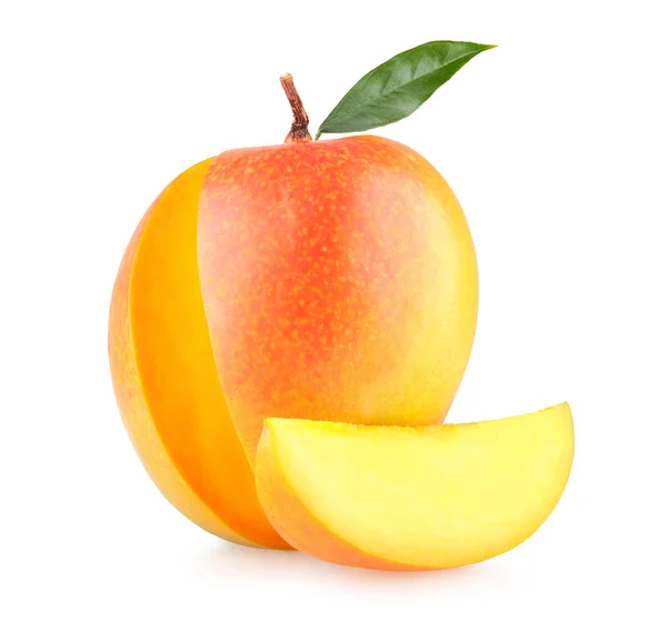 Mango maturo con fetta Foto Stock Royalty Free