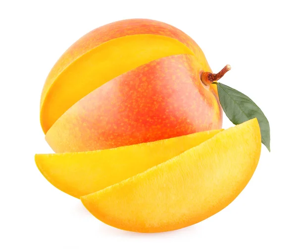 Mango fresco maduro con rodajas — Foto de Stock