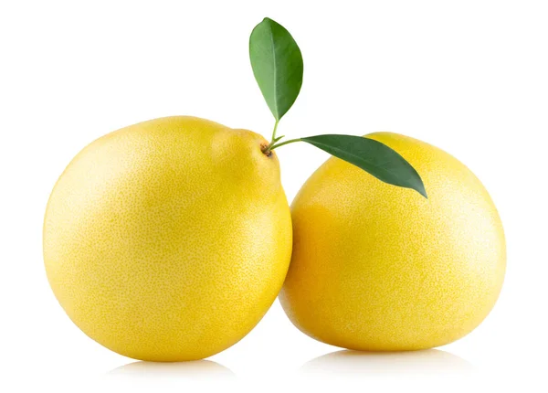 Pomelo Maturo Isolato Sfondo Bianco — Foto Stock