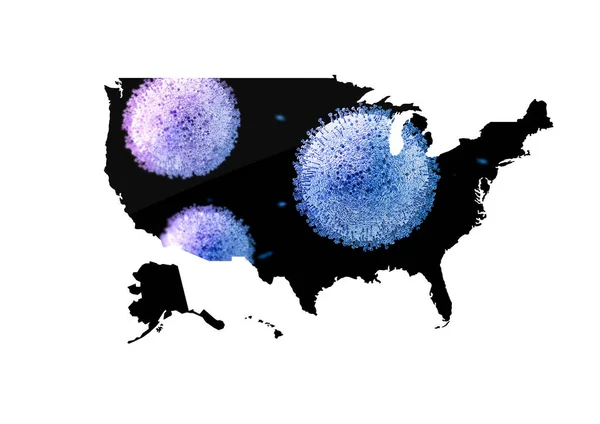 Surto Coronavírus Coronavírus Influenza Eua Estados Unidos América Covid 2019 — Fotografia de Stock