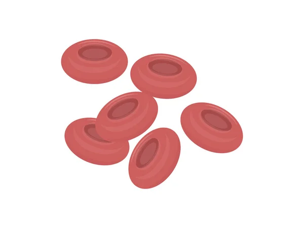 Red Blood Cells Flowing Vein Artery Flat Design Cells Isolated — Stock Photo, Image