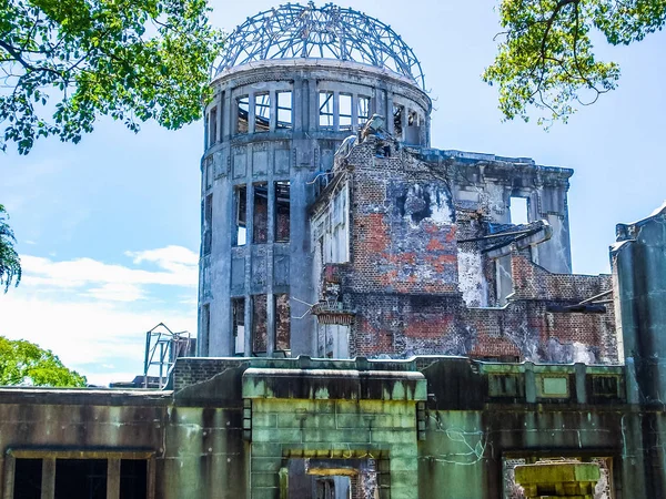 Cúpula de bomba atômica HDR em Hiroshima — Fotografia de Stock