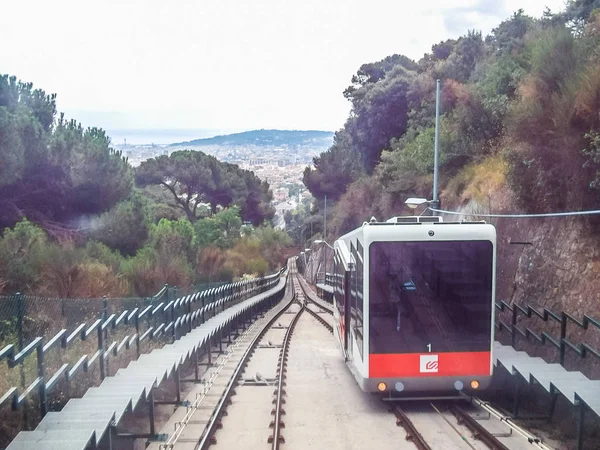 Hdr Standseilbahn de montjuic — Stockfoto