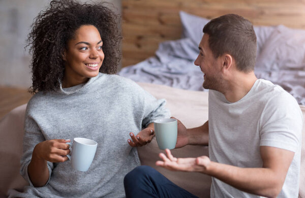 Couple drinking coffee