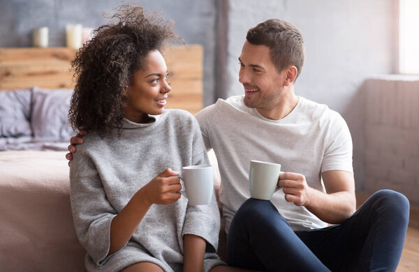 Couple drinking coffee  