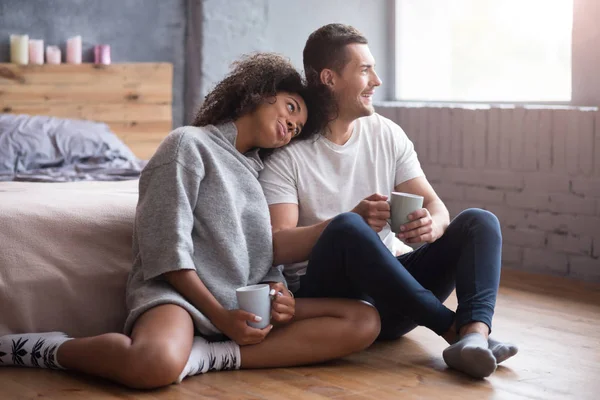 Couple spending morning together — Stock Photo, Image