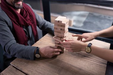 Bir jenga Kulesi yakın çekim