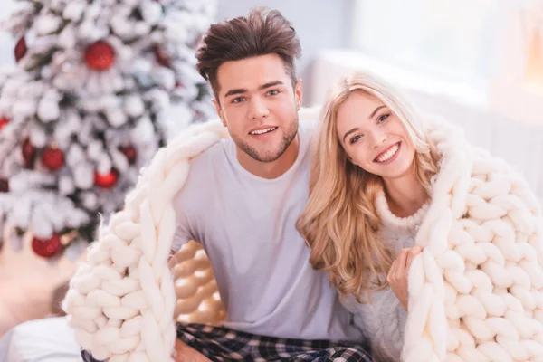 Happy nice couple having a great time — Stock Photo, Image