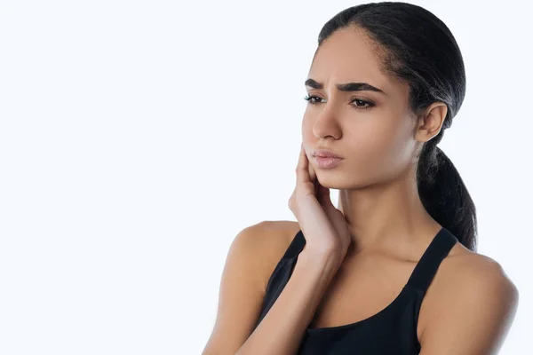 Young woman suffering from toothache — Stock Photo, Image