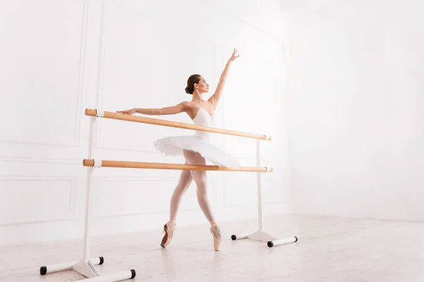 Graceful girl training in ballet class — Stock Photo, Image