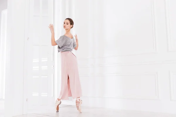 Delighted pretty ballerina — Stock Photo, Image