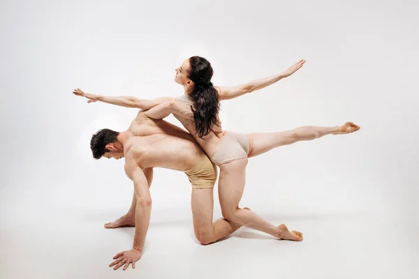 Steady slim ballet dancers — Stock Photo, Image