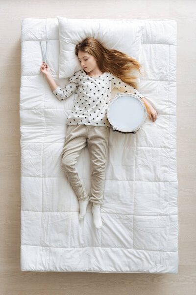 Adorable pretty lady having a nap