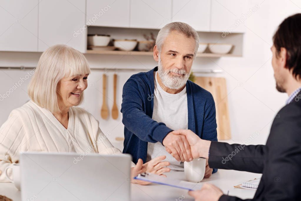 agent concluding agreement with aged couple