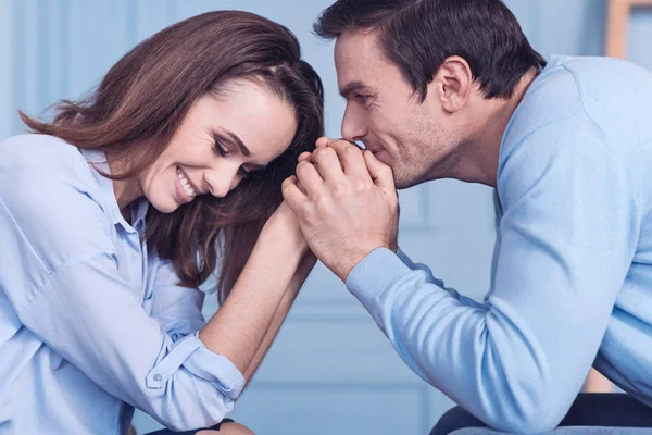 Nice happy couple spending time together — Stock Photo, Image