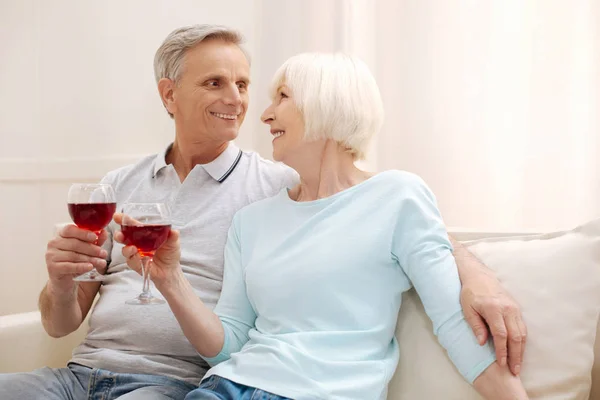 Adorable charming family enjoying their time together — Stock Photo, Image