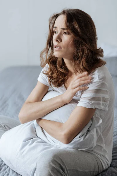 Cheerless moody woman having a depression — Stock Photo, Image