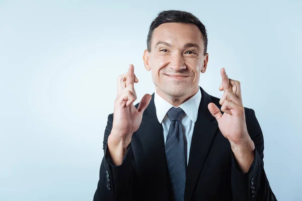 Nice adult man showing a grimace — Stock Photo, Image