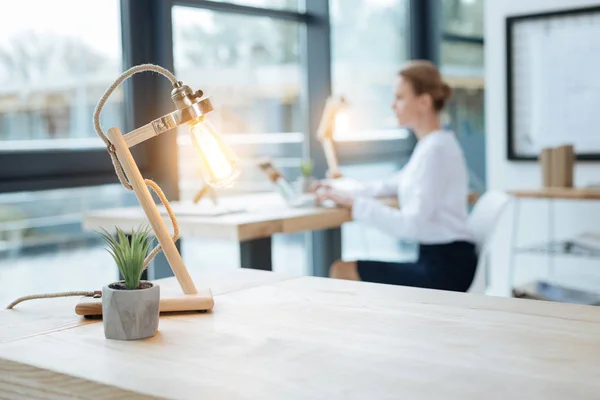 Hardwerkende secretaris aan de tafel — Stockfoto