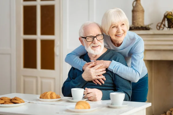 Mature loving couple feeling happiness — Stock Photo, Image