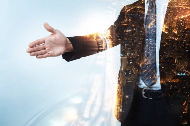 Elini sunan deneyimli Müdürü yakın çekim