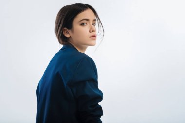 Sevgilisi için bekleyen hoş musing kadın