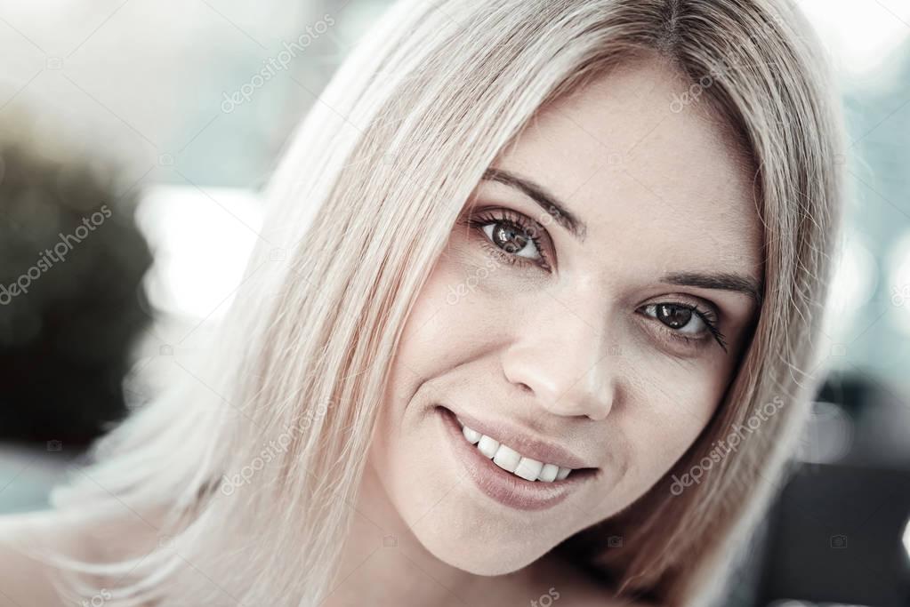 Nice attractive woman smiling