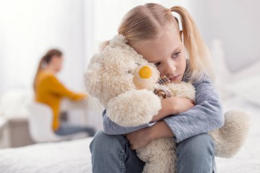 Melankoli çekici kız yalnız hissediyorum