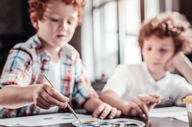 Bir palet seçici odak