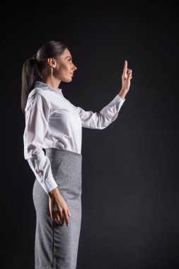 Çok güzel iş kadını gülümseyen