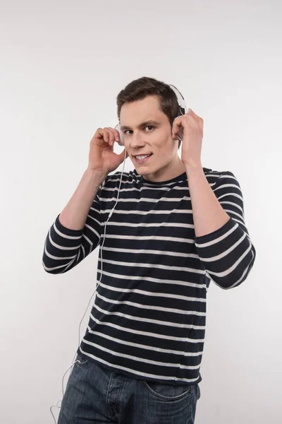 Cheerful happy man resting — Stock Photo, Image