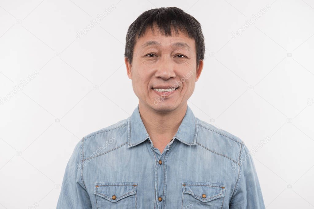 Portrait of a nice Asian man