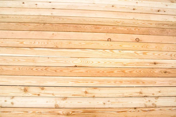 Background of light pine planed boards with knots and beautiful wood structure, texture design.