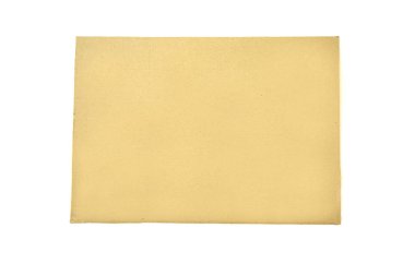 İçerik yorumu metni için kahverengi karton sayfa beyaz arkaplan üzerinde izole