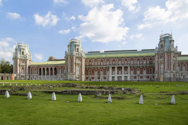 Grand Palace Museum Ensemble Tsaritsyno Sunny Day Moscow Attractions World — Stock Photo, Image