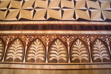 Parkenin arka planı çeşitli ahşap desenli dallar monogram bırakır. Arkaplan Yapısı Tasarımı.
