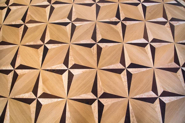 Ιστορικό Παρκέ Διάφορα Είδη Ξύλου Γεωμετρικά Τρίγωνα Ακτίνες Μοτίβο Σχεδιασμός — Φωτογραφία Αρχείου