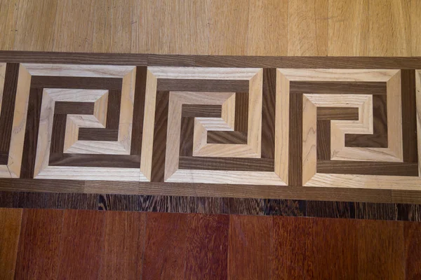 Sfondo Parquet Varie Specie Legno Modello Geometrico Del Labirinto Sfondi — Foto Stock