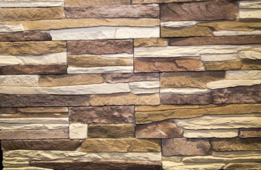 Yapay taş eflatun, beyaz, düzensiz dikdörtgen şekilli, çeşitli boyutlarda. Arkaplan, doku ve tasarım.