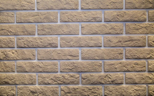 Fondo Piedra Artificial Beige Forma Rectangular Con Una Superficie Corrugada — Foto de Stock