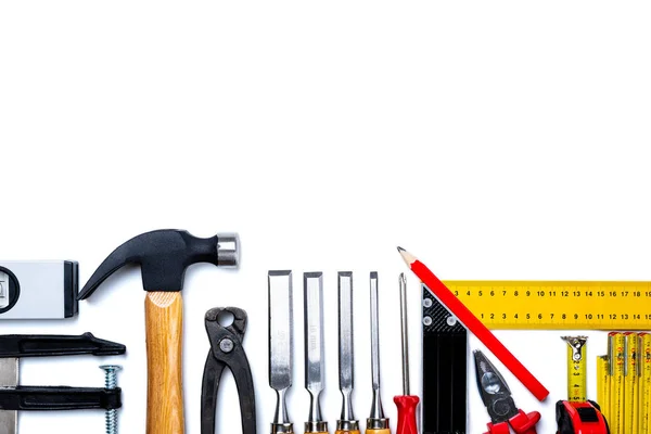 Carpenter's work tools. Carpentry. — Stock Photo, Image