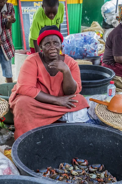Рынок в Гане — стоковое фото