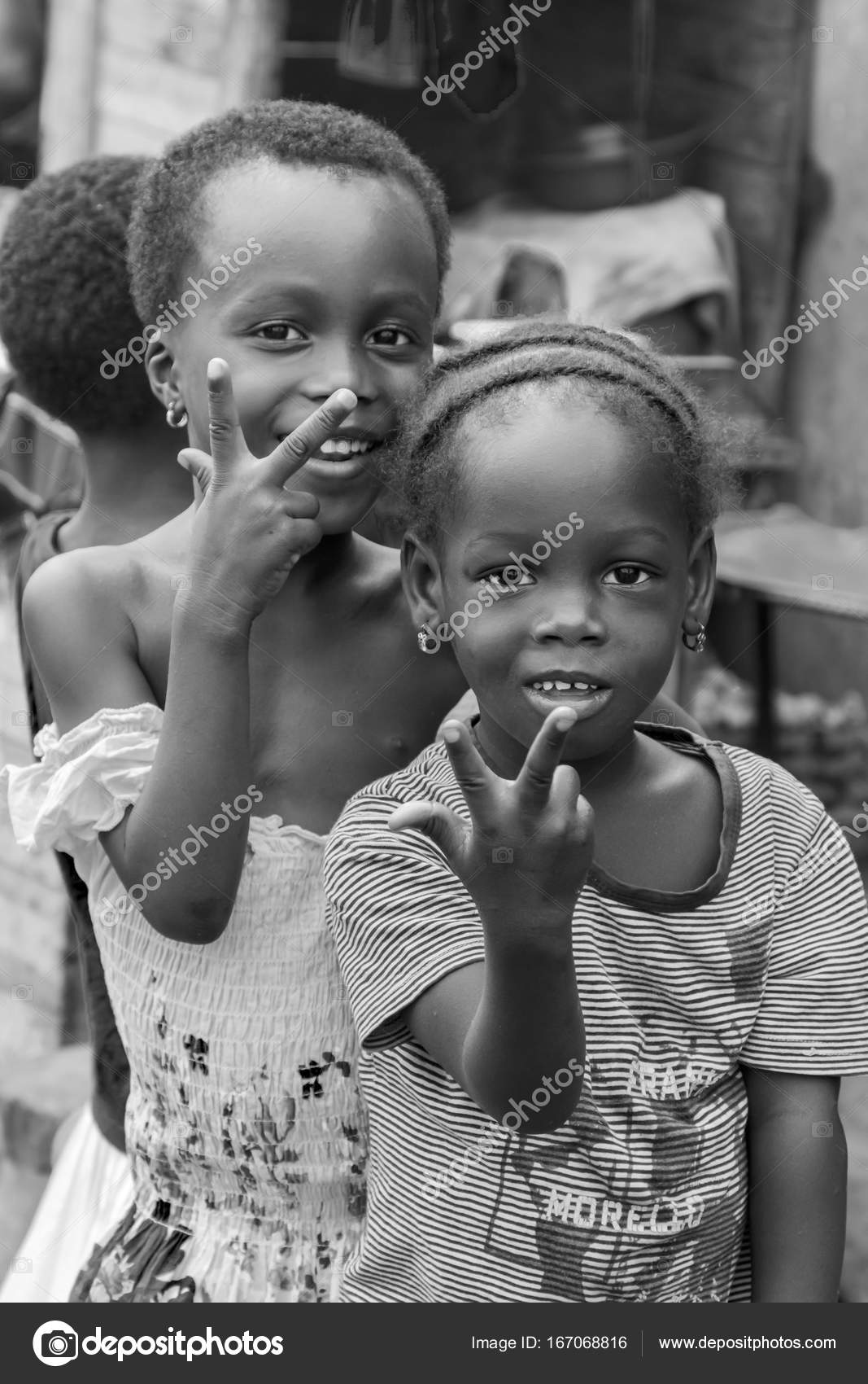 Accra ghana december 28 2016 happy children in a street in accra ghana photo by tizianella