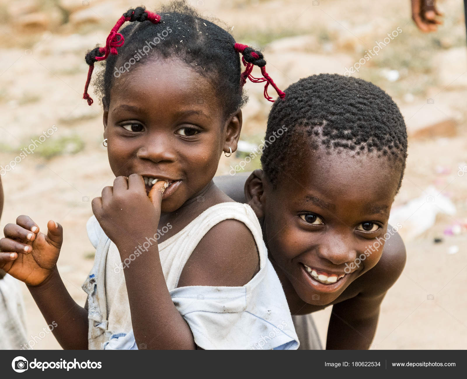 Accra ghana december 28 2016 happy african children in accra ghana photo by tizianella