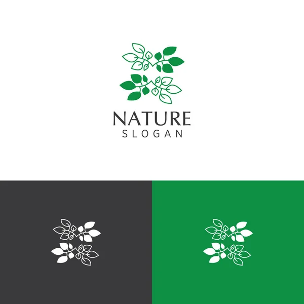 Natur Logo Vorlage Premium Vektor — Stockvektor