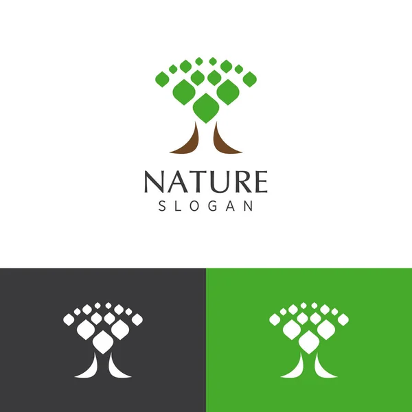 Modello Logo Natura Vettore Premium — Vettoriale Stock