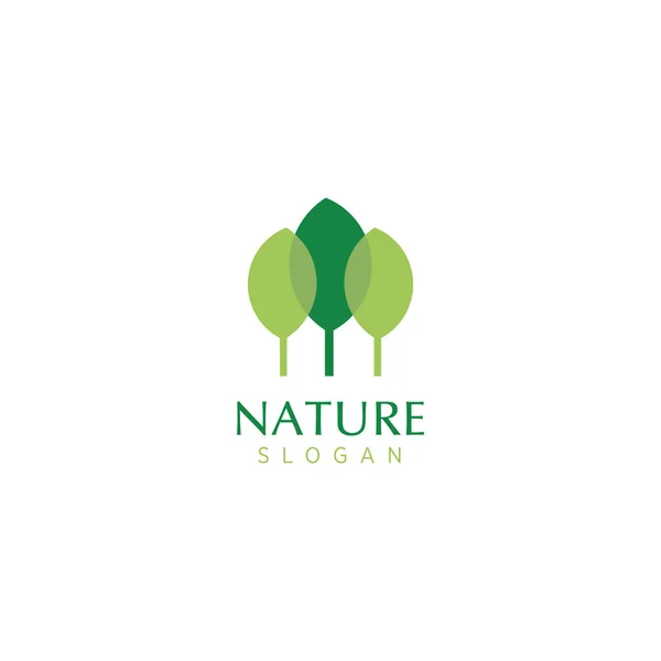 Modello Logo Natura Vettore Premium — Vettoriale Stock