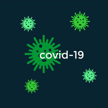 Corona virüsünün vektör çizimi, covid19