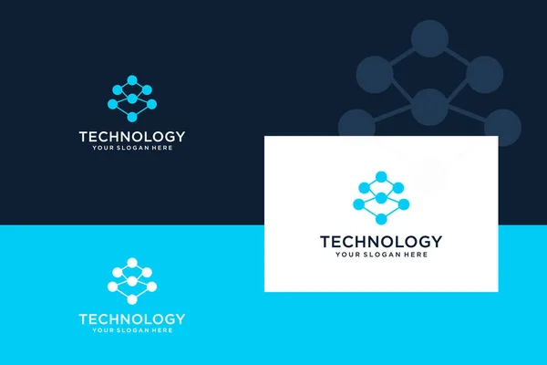 Wektor Abstrakcyjny Wzór Logo Technologii — Wektor stockowy